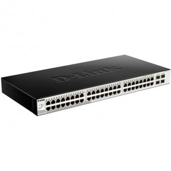 Управляемый L2 коммутатор D-LINK DGS-1210-52/ME/B2A 48x1000Base-T, 4x1000Base-X SFP, AC 220В/DC 12В(с возможностью мониторинга статуса питания коммутатора)