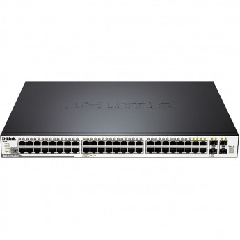 Управляемый L2+ стекируемый коммутатор D-LINK DGS-3120-48PC/B1ASI с 44 портами 10/100/1000Base-T, 4 комбо-портами 100/1000Base-T/SFP и 2 портами 10GBase-CX4